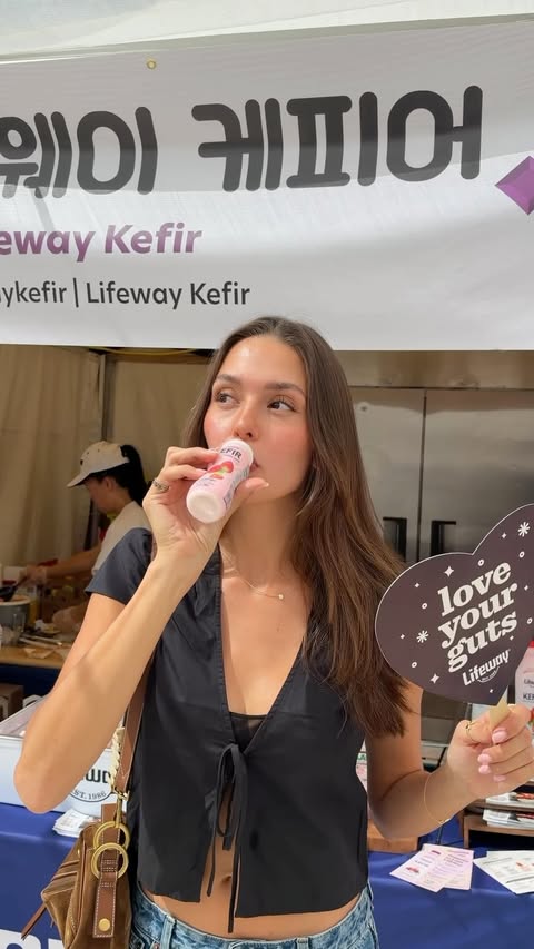 Instagram post by @michellejenae for Lifeway Foods. Caption reads: if you’re in LA stop by the @lifewaykefir booth....