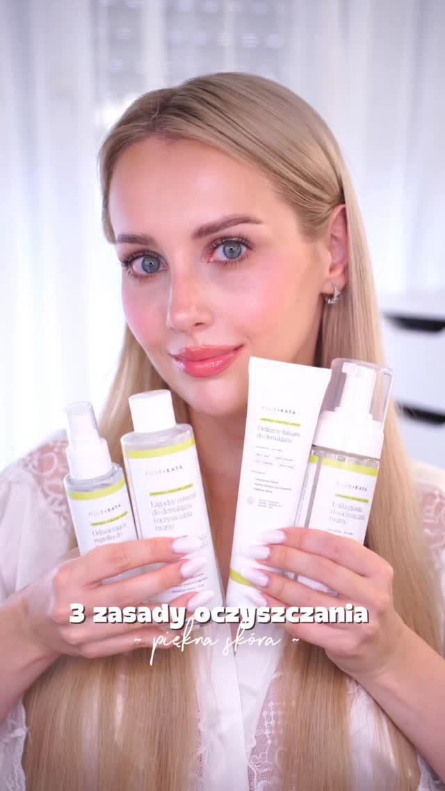Instagram post by @klaudiafekner for Your KAYA. Caption reads: Oczyszczanie to najważniejszy element....