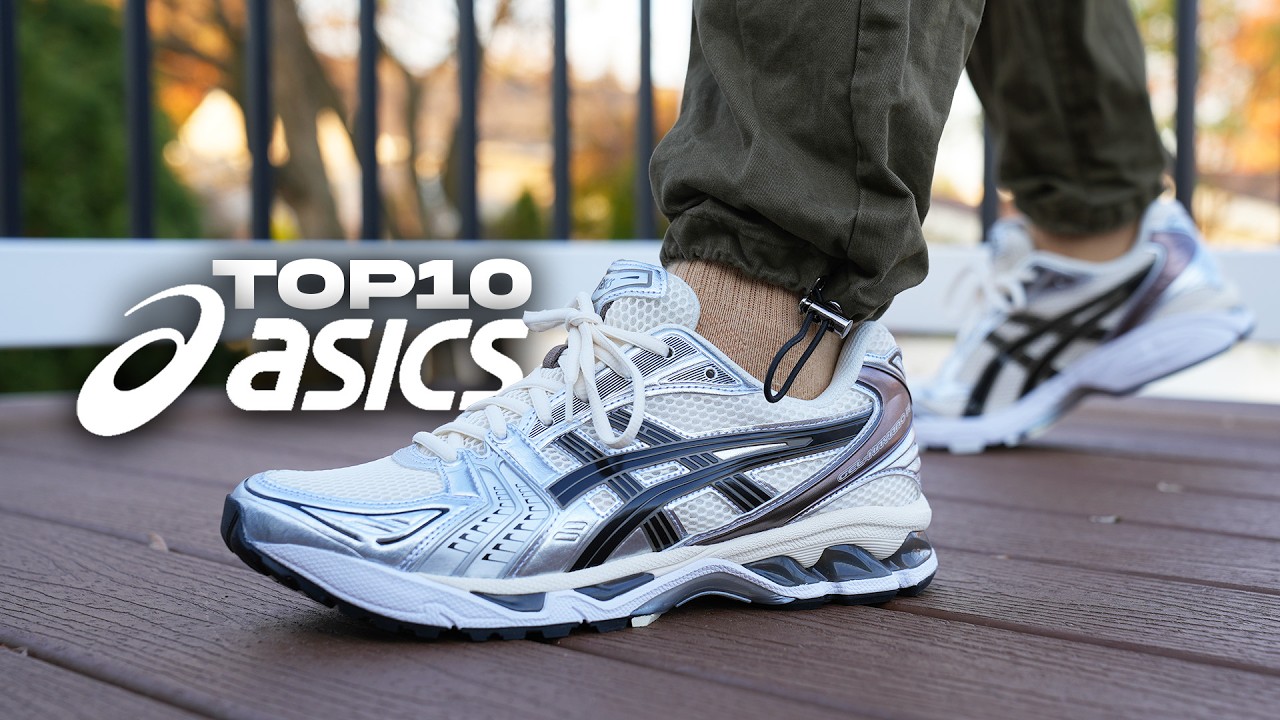 YouTube post by @SethFowler for Sole Premise. Caption reads: Top 10 ASICS Sneakers for 2024.
