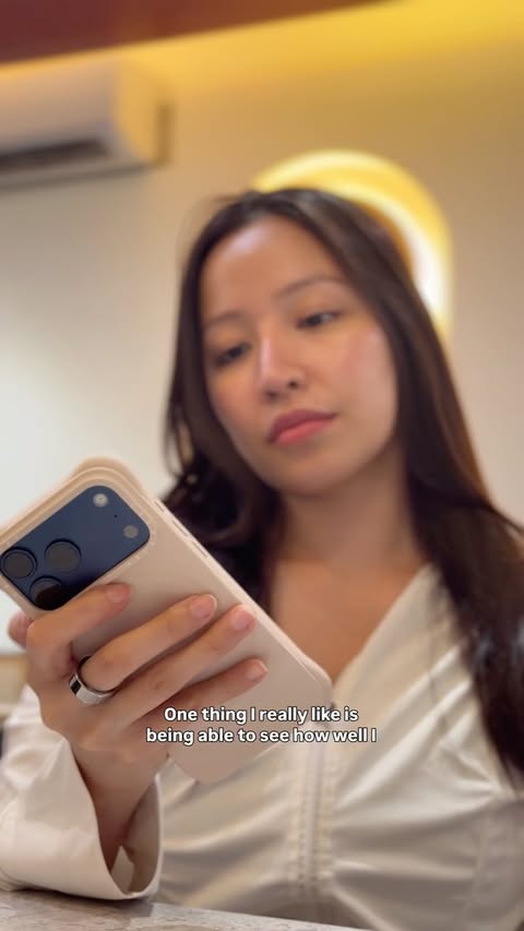 Instagram post by @_kimluz for Ultrahuman. Caption reads: Meet the must have smart ring from @ultrahumanhq....