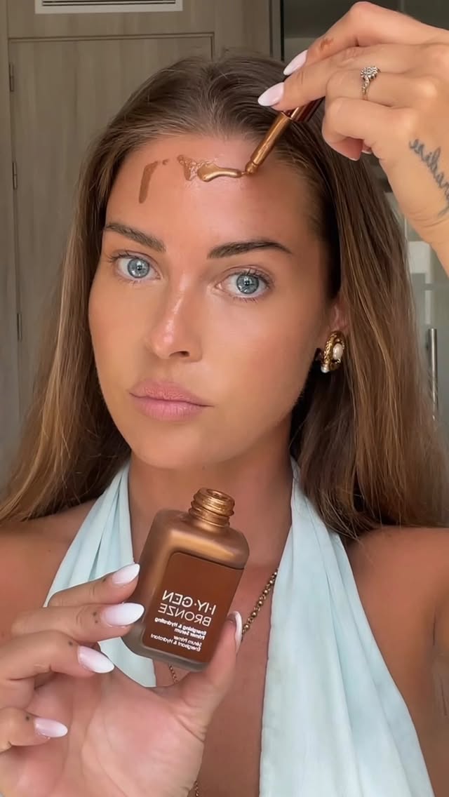 Instagram post by @murielle for MAKEUP BY MARIO. Caption reads: [...] Lip Glow Butter Glazed Lavender....