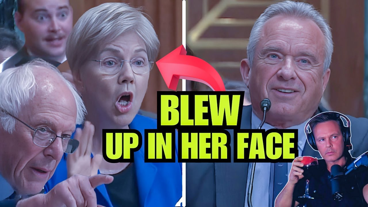 YouTube post by @ClintonJaws for Ground News. Caption reads: RFK vs Elizabeth Warren & Bernie Sanders,....