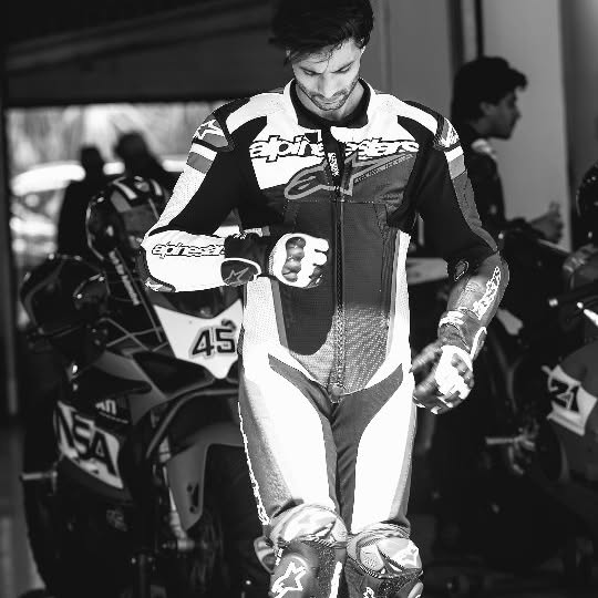 Instagram post by @madovermotorsports for Alpinestars. Caption reads: “She rolls off the trailer… silent, but....