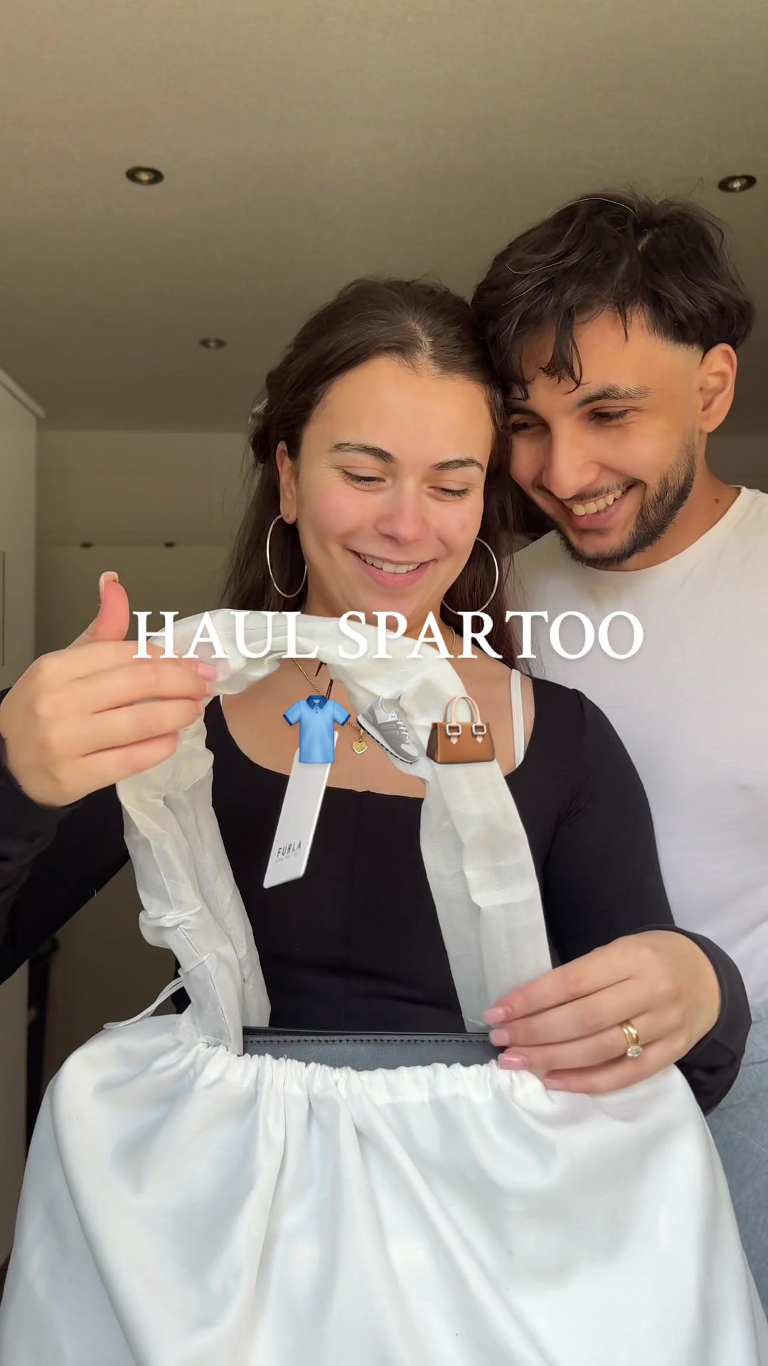 TikTok post by @solalala12 for Spartoo. Caption reads: Haul @Spartootok (produits offerts) #collaboration....