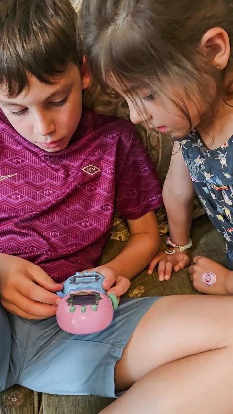 Instagram post by @inthesestilettos for Prima Toys. Caption reads: Tamagotchi Paradise has officially entered our....