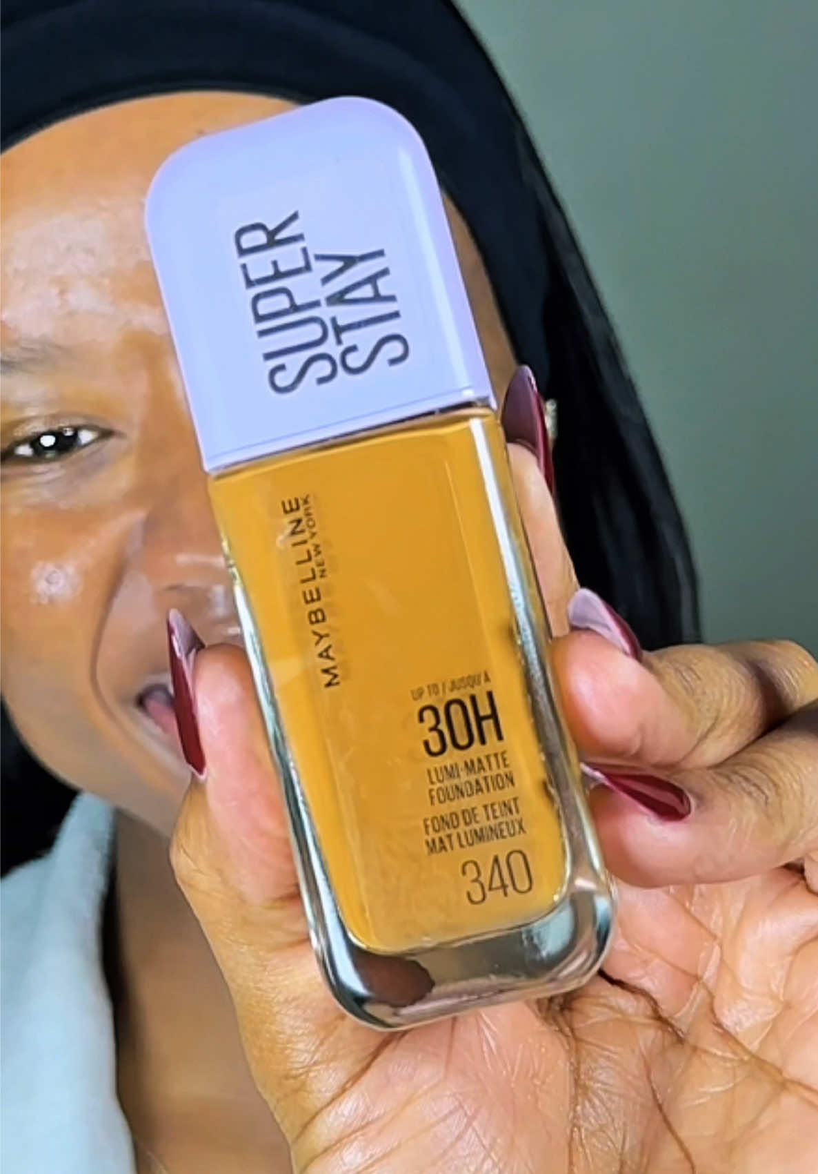 TikTok post by @paballom__ for Maybelline New York. Caption reads: Soft glam? Always. Matte finish? Absolutely. Just....