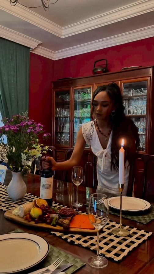 Instagram post by @annavanticalopez for iShopChangi. Caption reads: POV: It’s a date night at home 🍷

No date night....