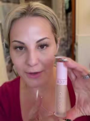 TikTok post by @live_well_beauty for Doll 10 Beauty. Caption reads: [...] makeup restock! #ConcealerReview....