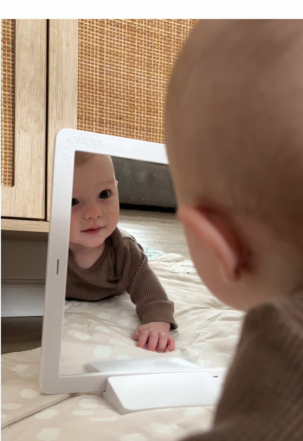 TikTok post by @ashleyelderkin for Lovevery. Caption reads: [...] our days at 4 months old with the @Lovevery....