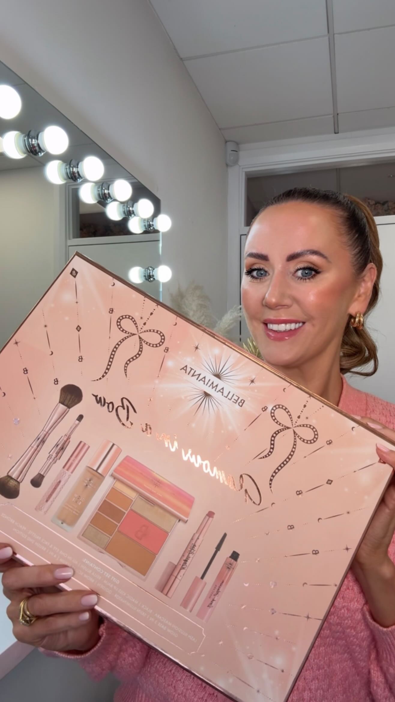 Instagram post by @lindastinson for Bellamianta. Caption reads: Get your glow on this party season with our....