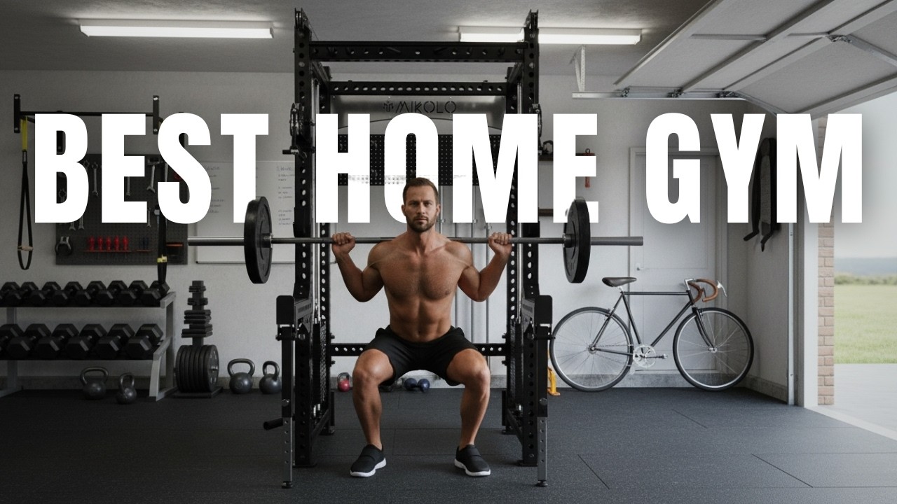 YouTube post by @SethCapehartMD for SAUNABOX. Caption reads: Best Home Gym for the Money 2026: Mikolo Anubis....