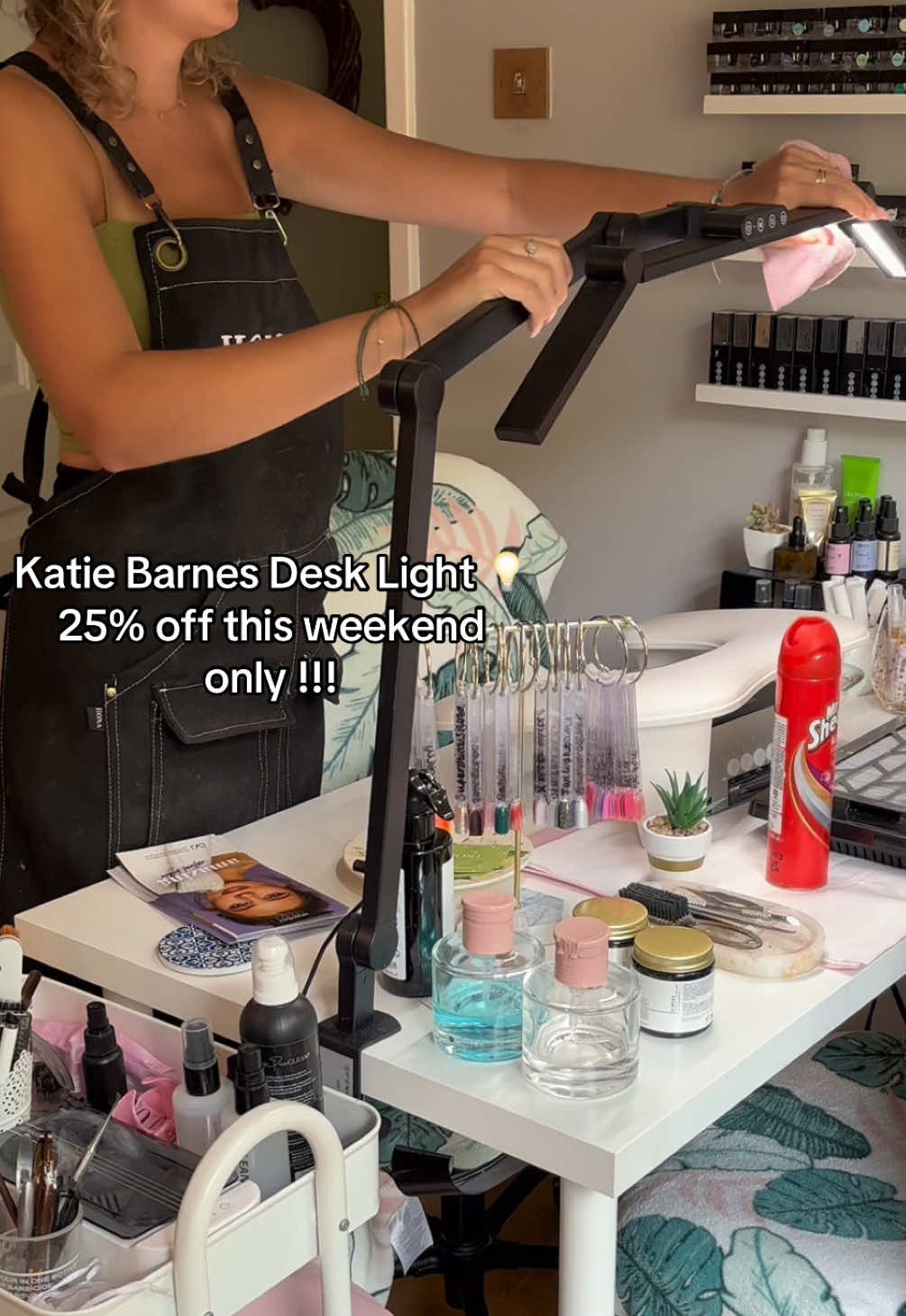 TikTok post by @maisiejacksonbeauty for Katie Barnes Tool Range. Caption reads: This weekend only!! 25% off @Katie Barnes Tool....