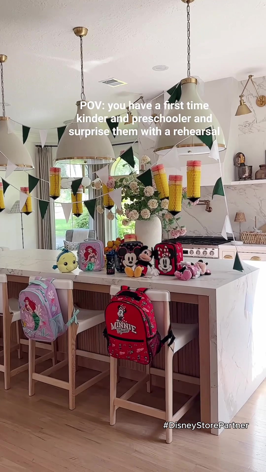 TikTok post by @joyfullygreen for Disney Store. Caption reads: #ad 🥹We couldn’t resist doing a little....