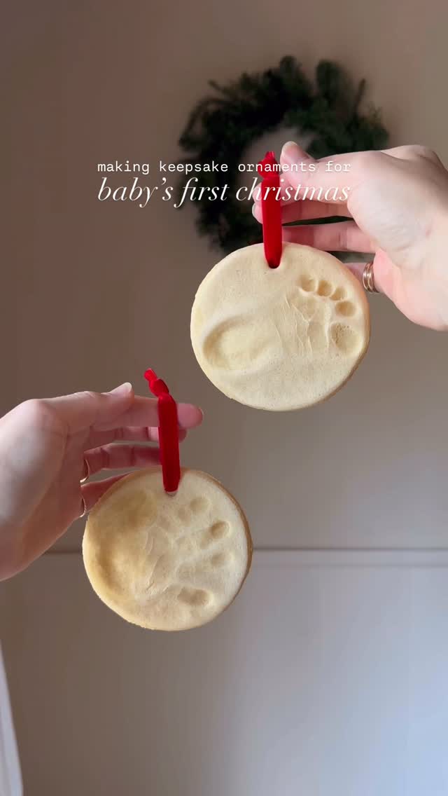 Instagram post by @amandamichelle.makes for Solly Baby. Caption reads: [...] when we hang up this sweet ornament❣️....
