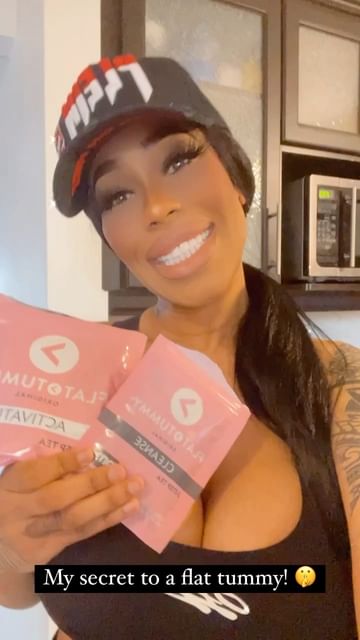 Instagram post by @realparisrichards for Flat Tummy Co. Caption reads: #ad I’m feeling  like my old self again thanks to....