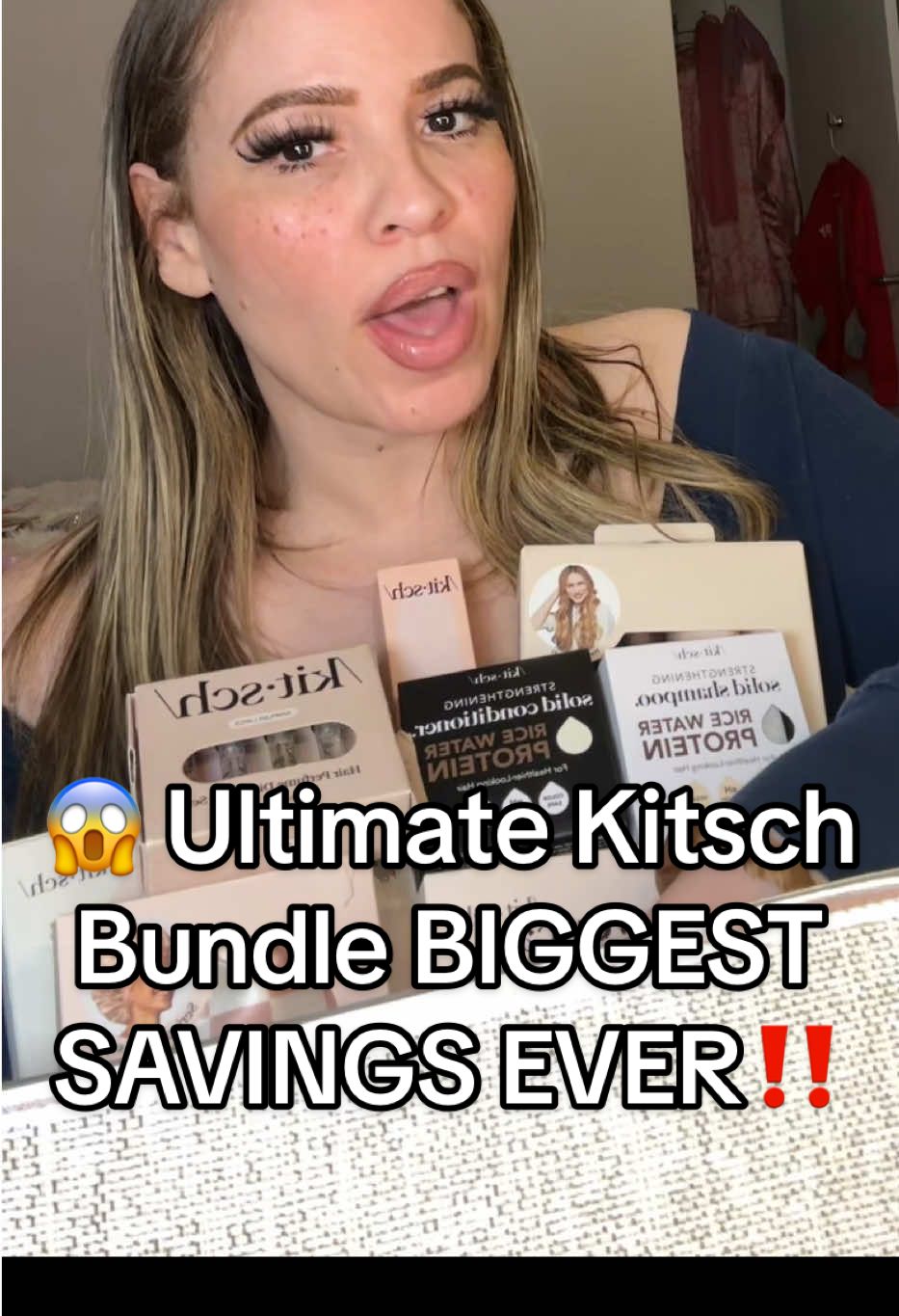 TikTok post by @oohlolo for Kitsch. Caption reads: Ultimate Kitsch Bundle is the best deal out !....