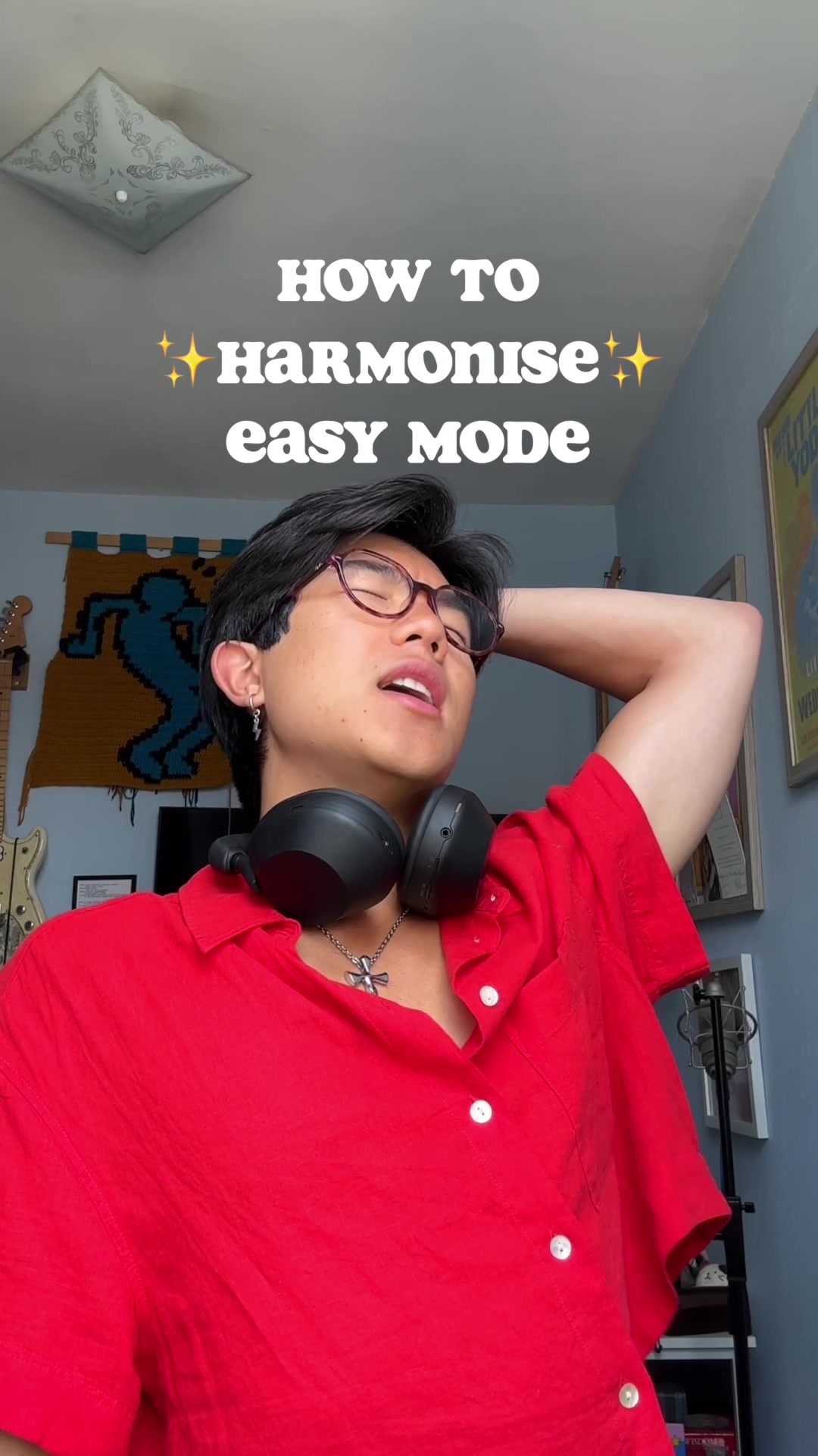 TikTok post by @aedenalvarez for BandLab. Caption reads: find your harmony with @BandLab and lemme know how....