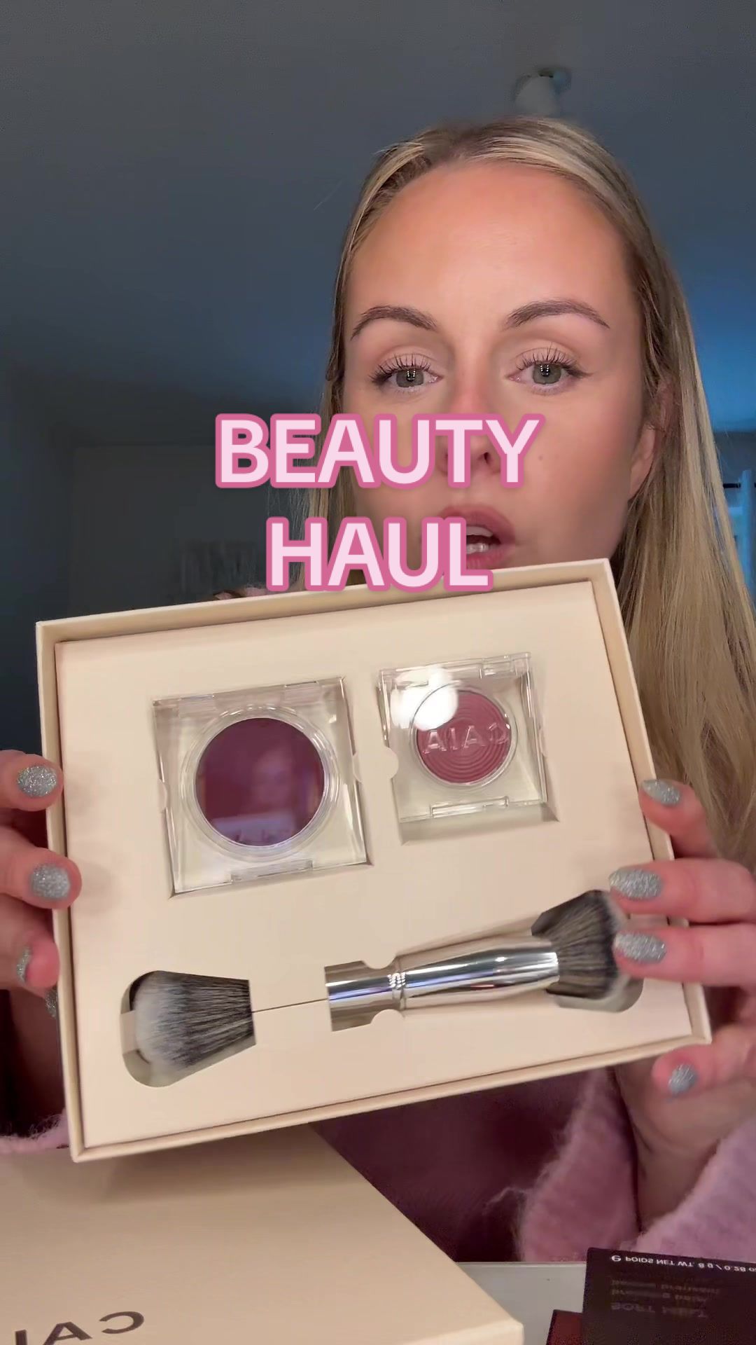 TikTok post by @vilmamuhrr for Lyko. Caption reads: 🎀BEAUTY HAUL🎀 @CAIA Cosmetics @Lyko Sverige....