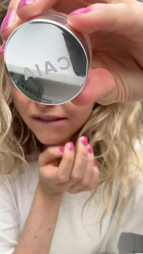 Instagram post by @carolinelublin for CAIA COSMETICS. Caption reads: Ad @caiacosmetics | My morning magic trick !! The....