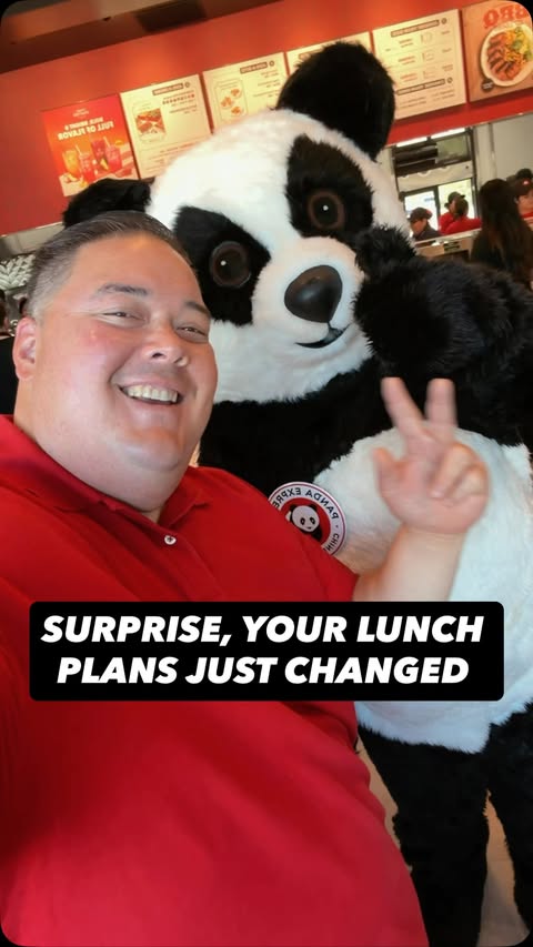 Instagram post by @toprahmun for Panda Express. Caption reads: #ad #PandaExpressPartner Surprise, your lunch....