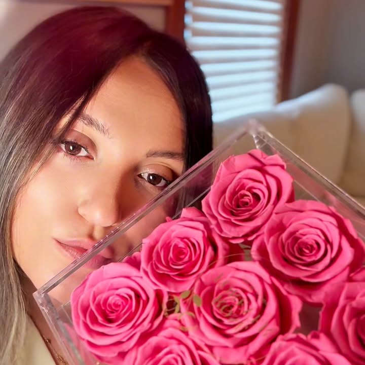 Instagram post by @buseintheusa for Rose Forever. Caption reads: [...] love. These preserved roses from....