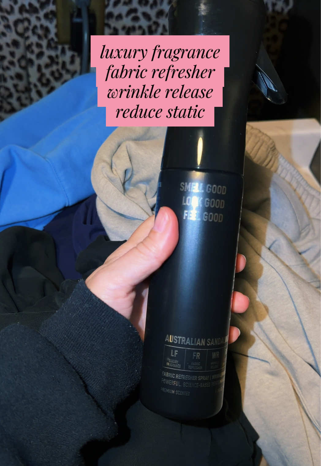 TikTok post by @gentashoptok for Laundry Sauce. Caption reads: Laundry Sauce Fabric Refresher Spray @Laundry....