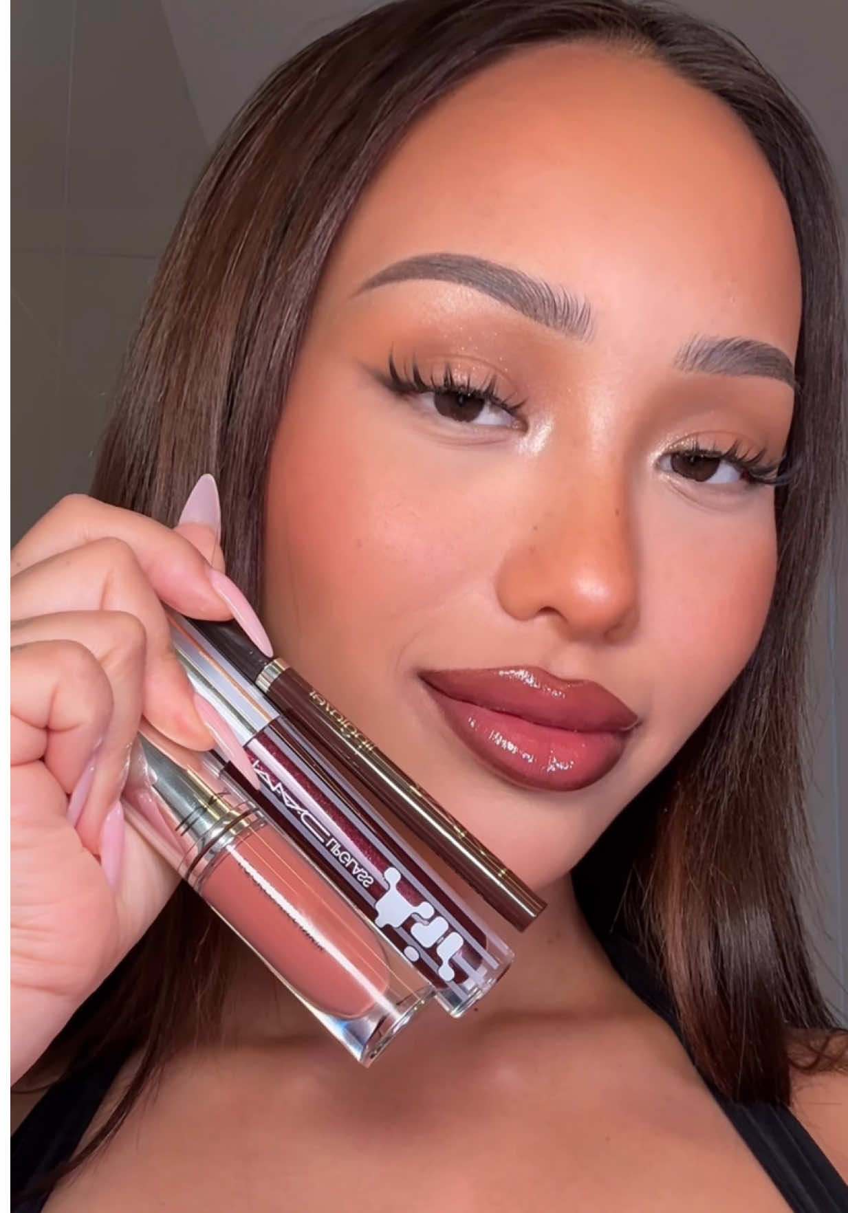 TikTok post by @taontm for maccosmetics. Caption reads: My fav @maccosmetics lip combo 💋 — what’s yours?....