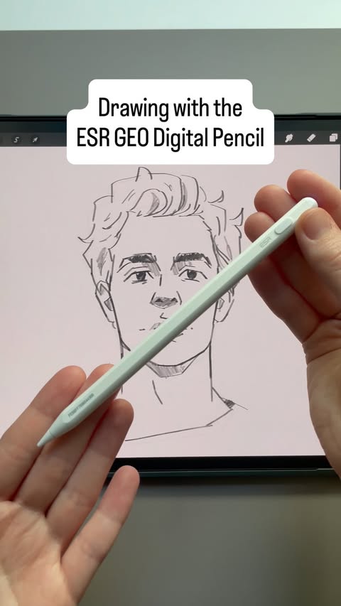 Instagram post by @uncrtiveartist for ESR. Caption reads: Paid promotion I ESR Digital Pencil If you want to....