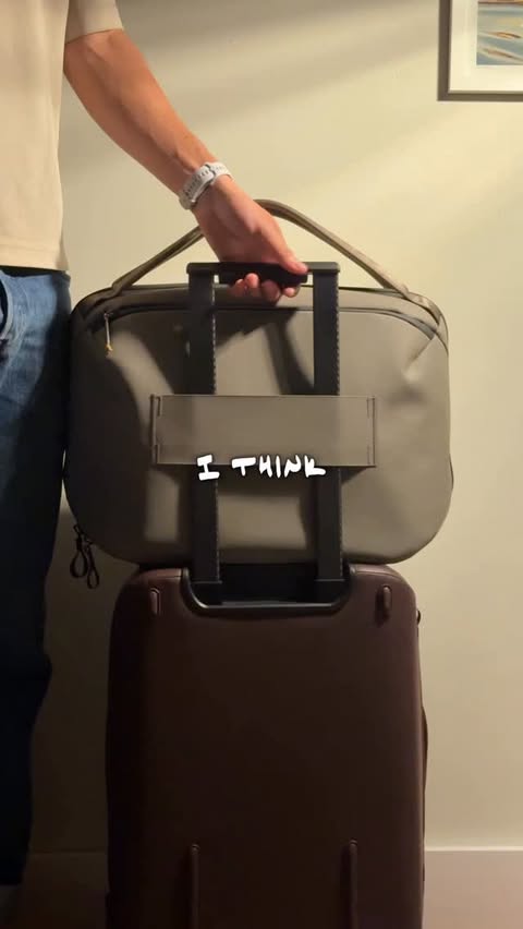 Instagram post by @liam.oce for Peak Design. Caption reads: [...] with the travel weekender bag from....