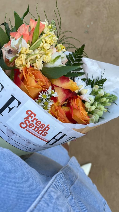 Instagram post by @bymashie for Fresh Sends. Caption reads: Make someones day with @freshsends I don’t know....
