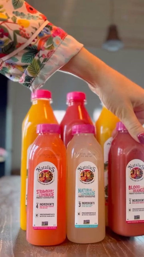 Instagram post by @teresalforehand for Natalie's Orchid Island Juice. Caption reads: We did the first trip ever with my entire family....