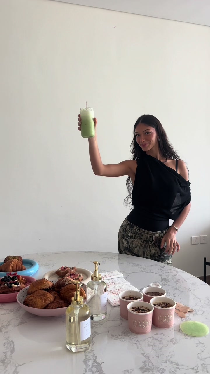 TikTok post by @taliaafawaz for talabat. Caption reads: Omg literally best day ever!!!! @Talabat....