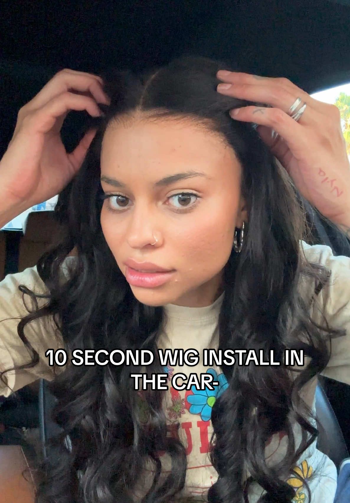 TikTok post by @imsimplynessa for OQHAIR. Caption reads: Watch me get this hair together in 10 SECONDS!....