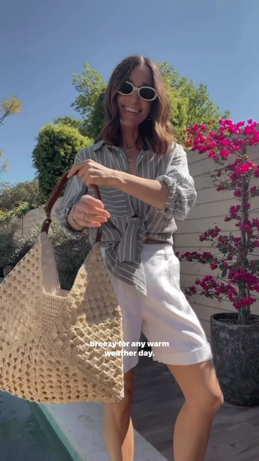 Instagram post by @itsybitsyindulgences for Garnet Hill. Caption reads: * Warm weather on your mind? Me too, especially....