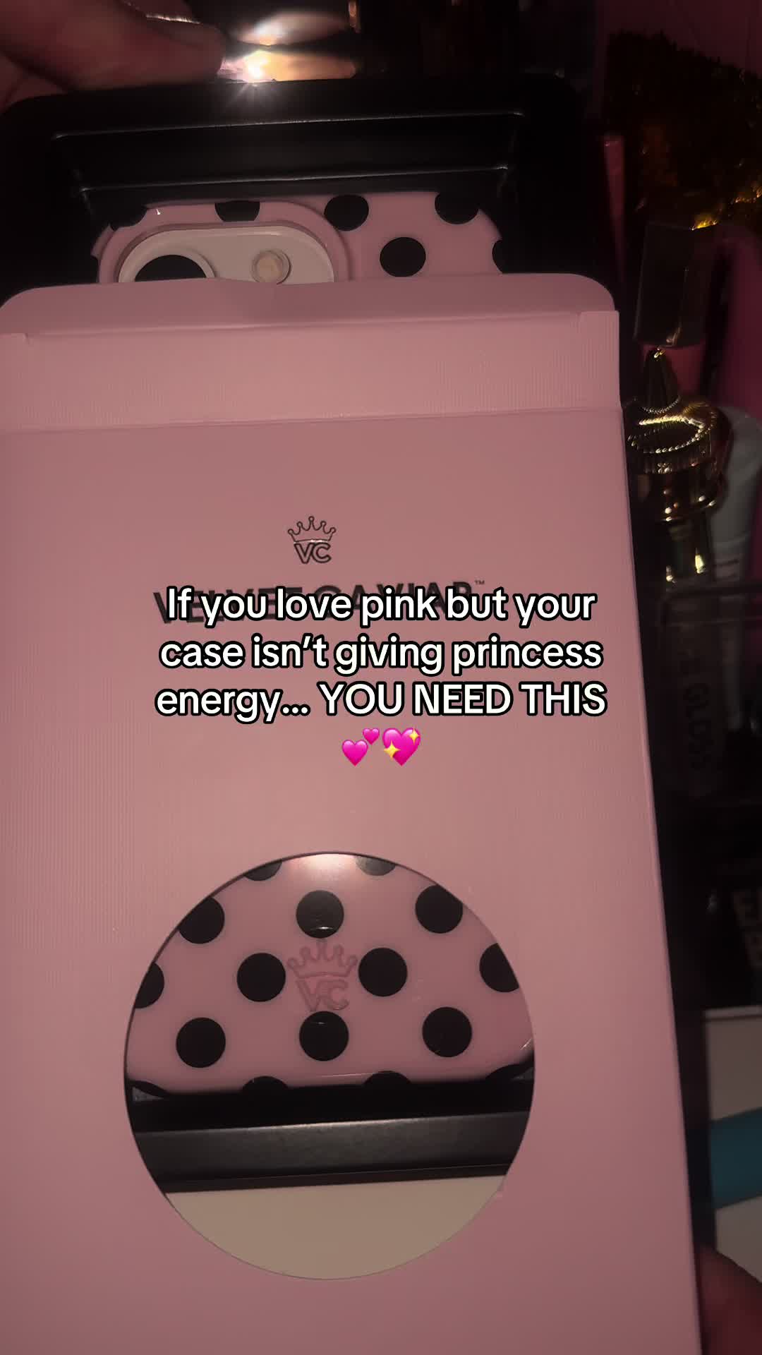 TikTok post by @ariel_hinkle for VELVET CAVIAR. Caption reads: [...] whole aesthetic deserves better 💅....