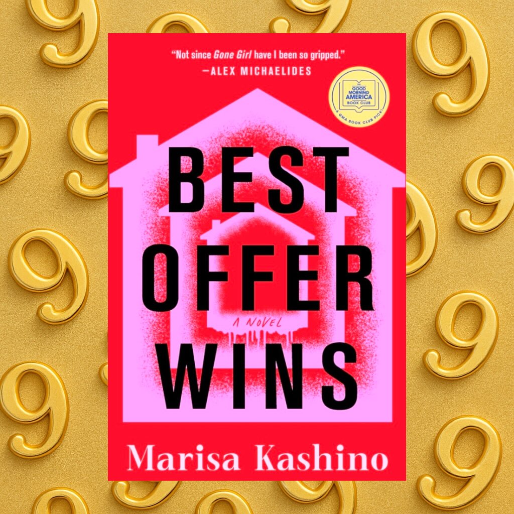 Instagram post by @readingwithbrian for Celadon Books. Caption reads: Best Offer Wins – Marisa Kashino 

#9 in my Best....