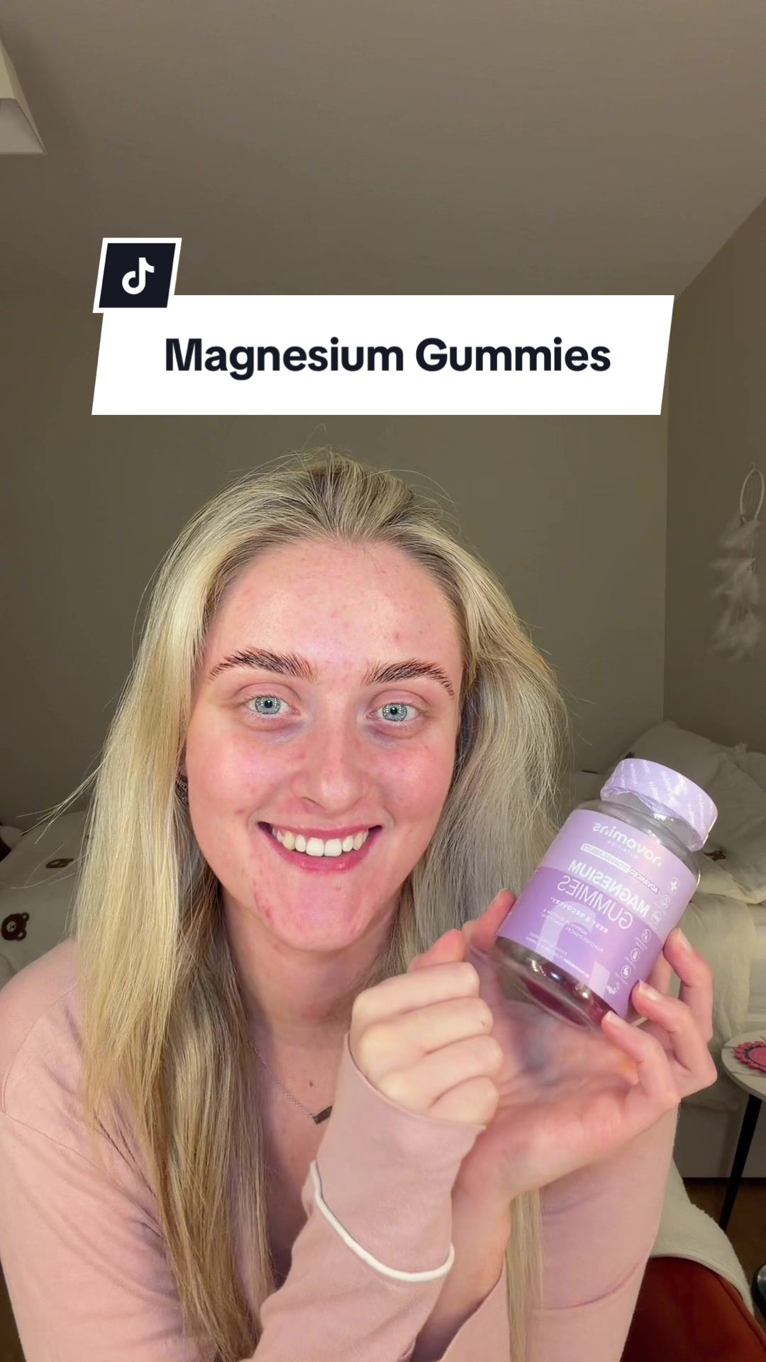 TikTok post by @noterinwakleyxo for Novomins. Caption reads: [...] #recovery #hyrox #gym #magnesium @Novomins....