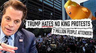 YouTube post by @RestPoliticsUS for Revolut. Caption reads: How The No Kings Protest Got Under Trump's Skin.