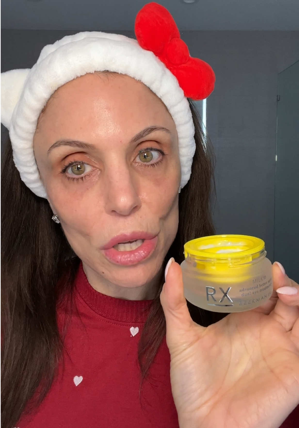 TikTok post by @bethennyfrankel for Beekman 1802. Caption reads: [...] how to properly take care of my eyes.....