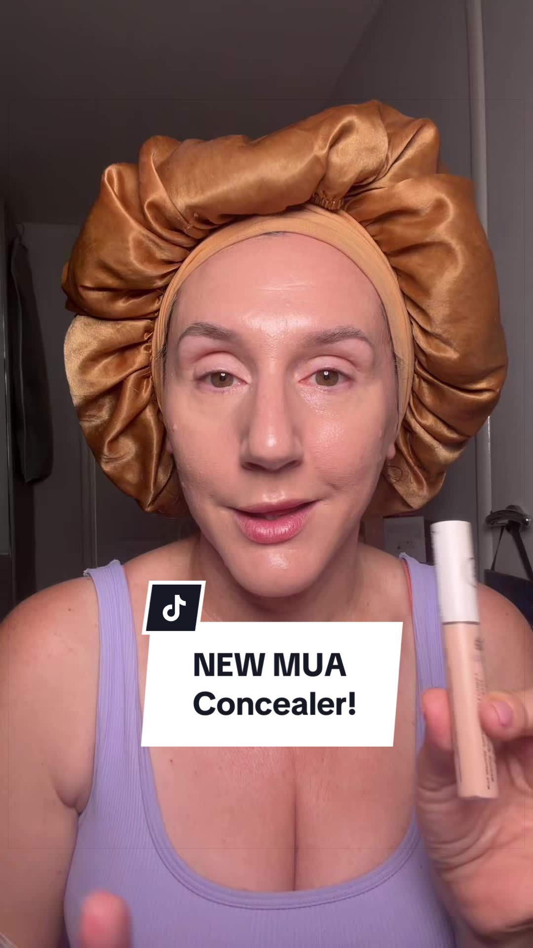 TikTok post by @makeupbykaty_angelidi for MUA Cosmetics Maroc. Caption reads: A brand new and EXCELLENT concealer from @MUA....