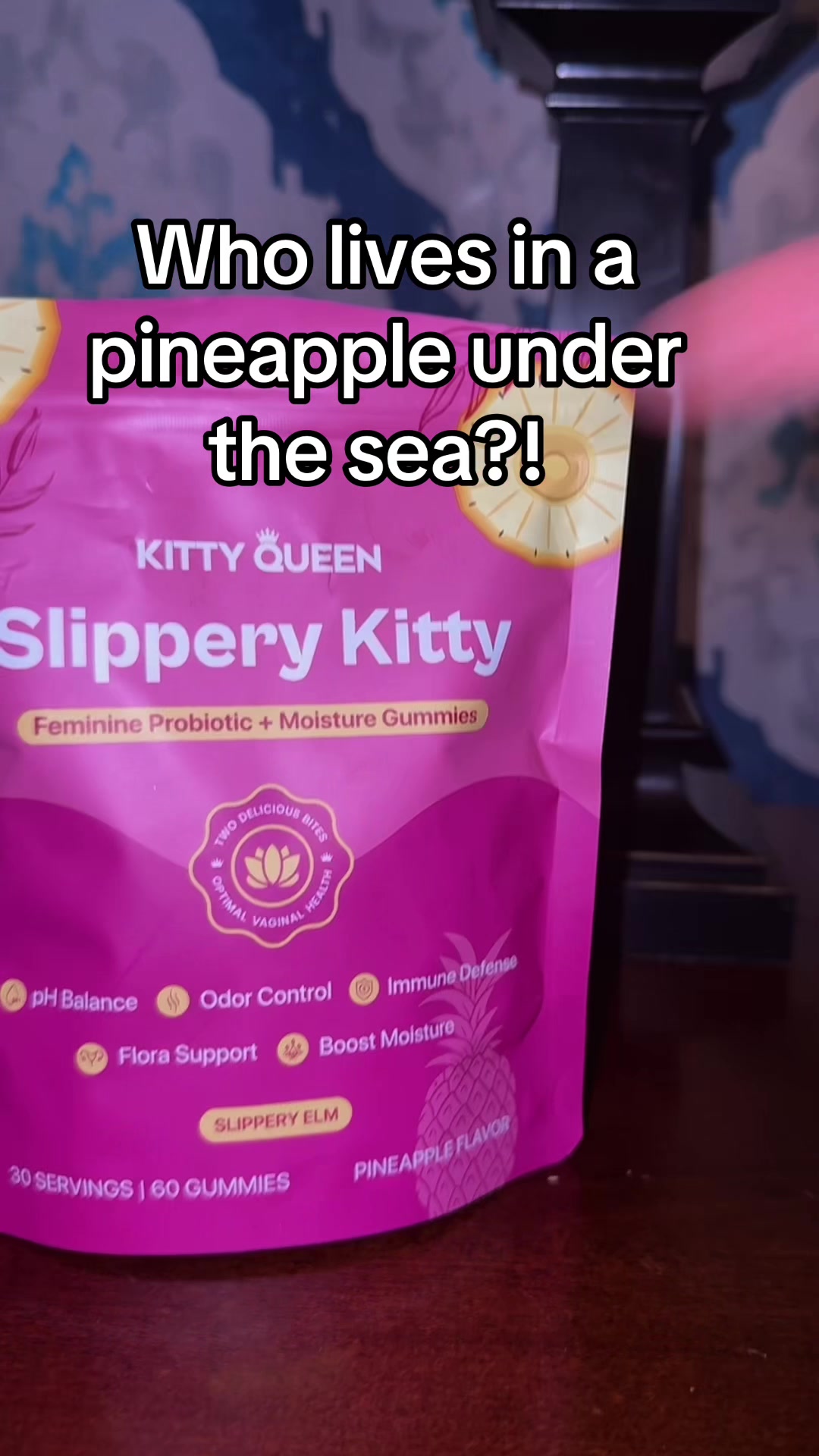 TikTok post by @johnelle.0814 for KittyQueen. Caption reads: @KittyQueen is on to something with these gummies....