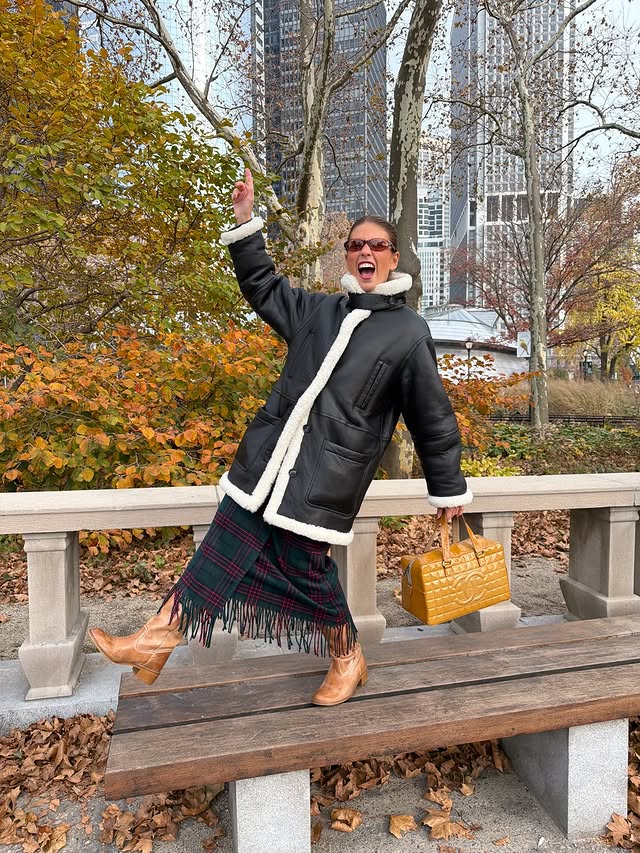 Instagram post by @ritamontezuma for Monsoon. Caption reads: Sunday morning and a new vintage bag hit different....