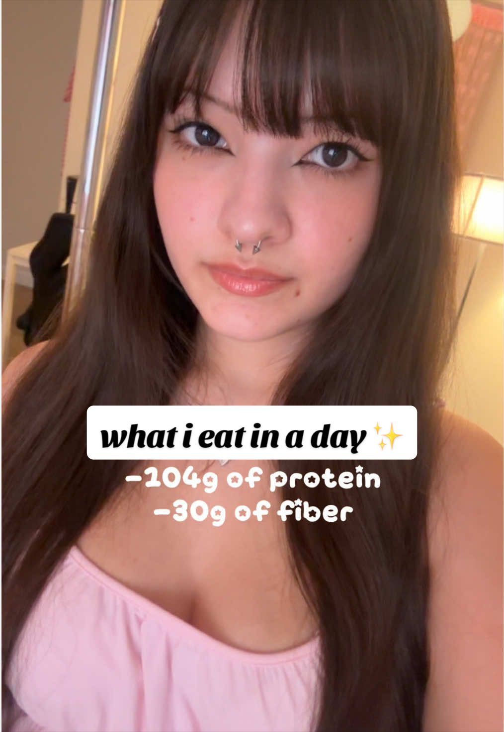 TikTok post by @maichanu for Fullight_global. Caption reads: what i eat in a day in a calorie deficit of 1,400....