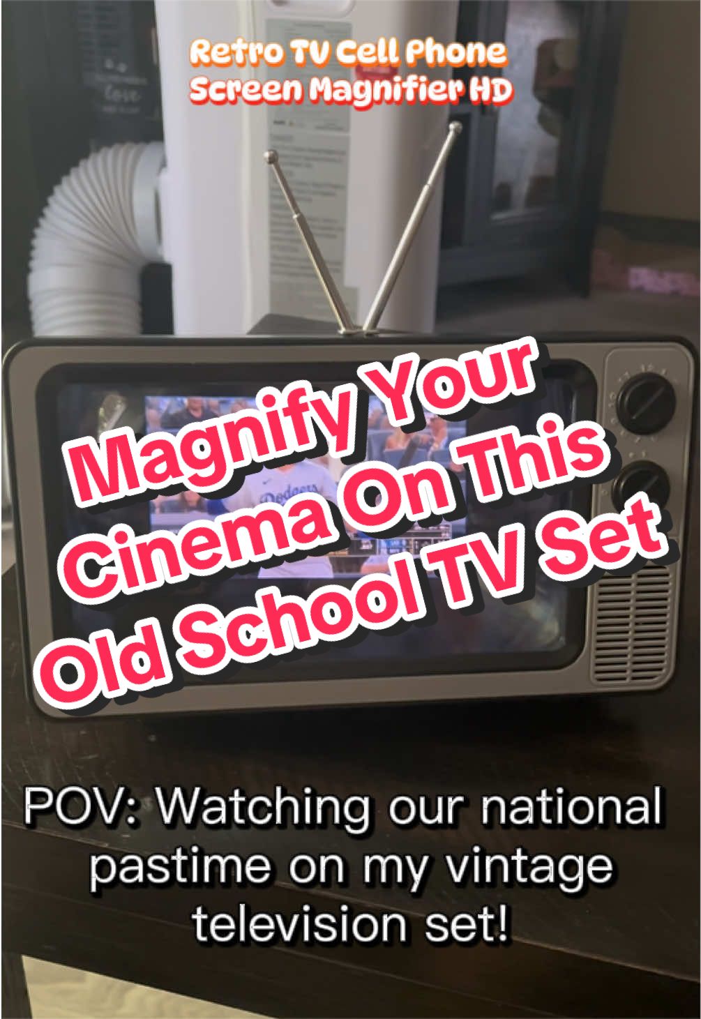 TikTok post by @el.gringo.dos for PRUNUS. Caption reads: [...] #retrotv #tiktokmademebuyit #tiktokshop....