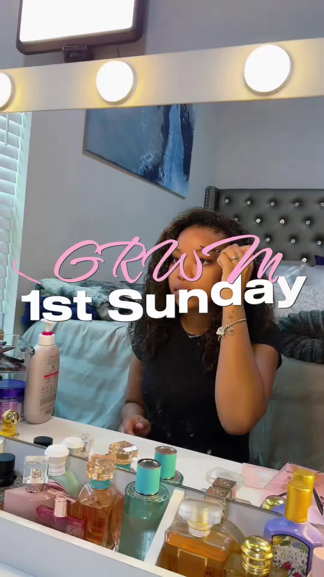 TikTok post by @laila.alise for Colgate-Palmolive. Caption reads: Happy 1st Sunday ⛪️🫶🏽 @Colgate US @Clean Skin....