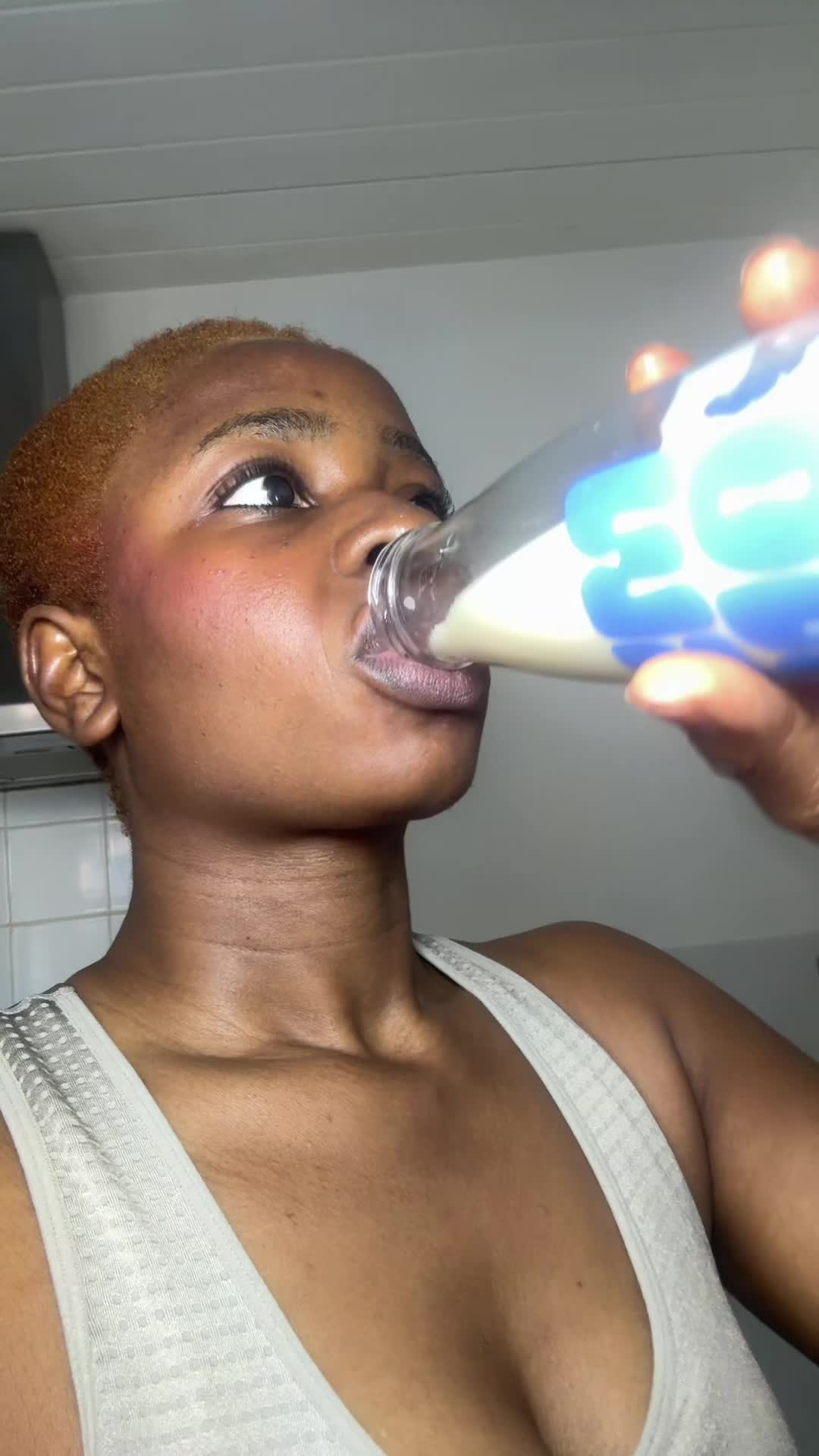 TikTok post by @blessingvictor050 for MYOM. Caption reads: [...] been easier. 🥛✨ I enjoyed trying this....