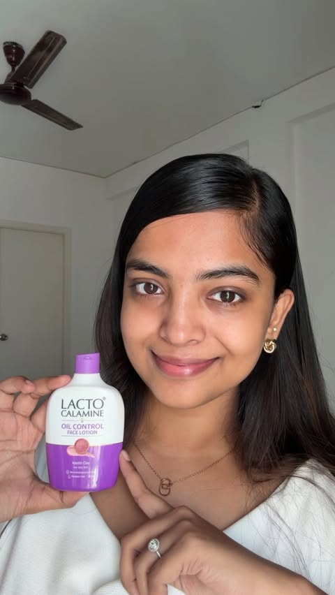 Instagram post by @prathiksha.offl for Lacto Calamine. Caption reads: [...] but you can change your routine ✨Lacto....