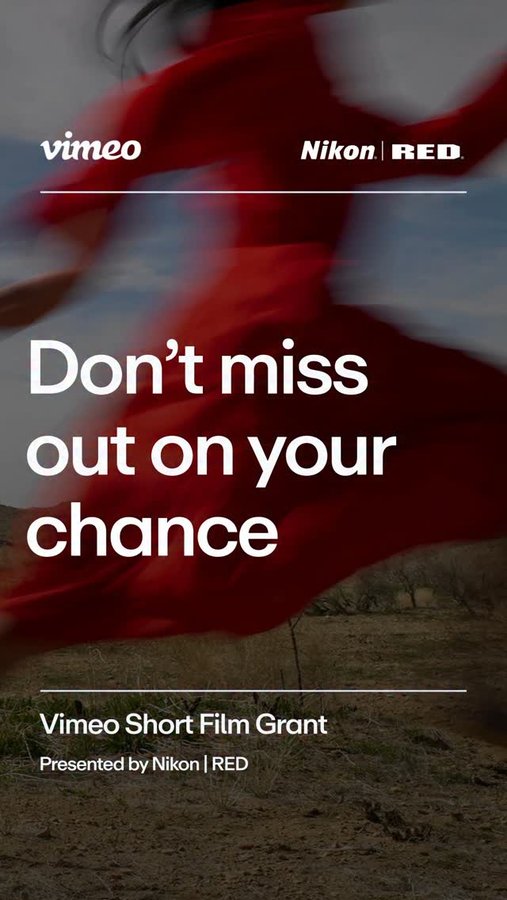 Instagram post by @reddigitalcinema for Vimeo. Caption reads: [...] funded 🎥 Submissions for the inaugural....