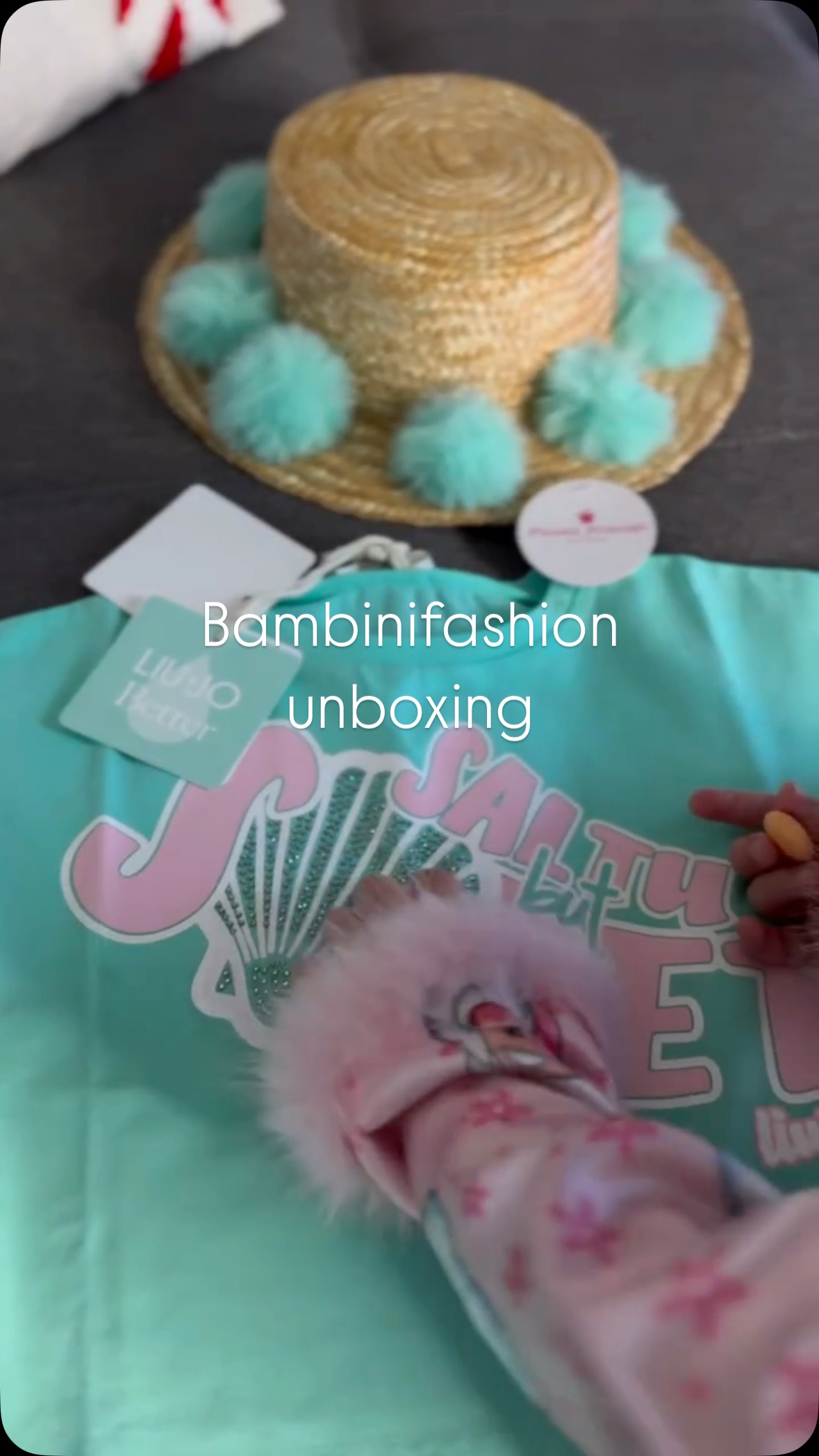 Instagram post by @orcsik_dora for BAMBINIFASHION.COM. Caption reads: @bambinifashion unboxing🎀

extra discount code:....