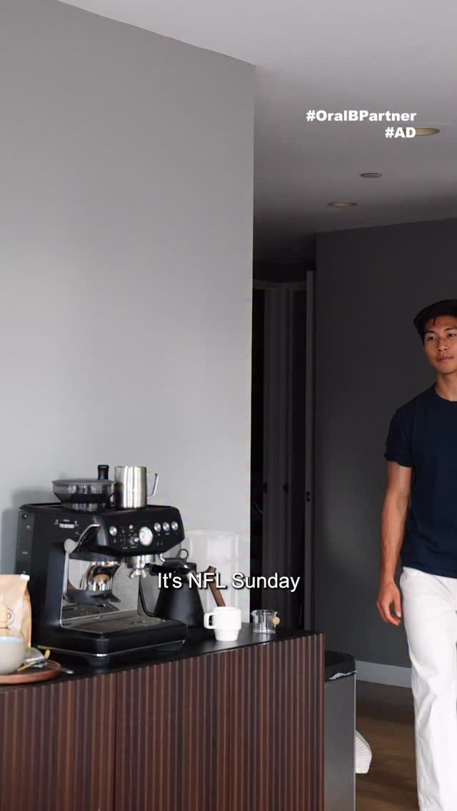 Instagram post by @andrewjzhan for Oral-B. Caption reads: #OralBPartner #Ad @oralb is helping me keep my....